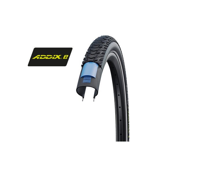 Cubierta Schwalbe Marathon E-Plus 28X1.75 Hs498 Perf Twinskin Smart Dualg. Addix Rig. Neg.Ref.47-622