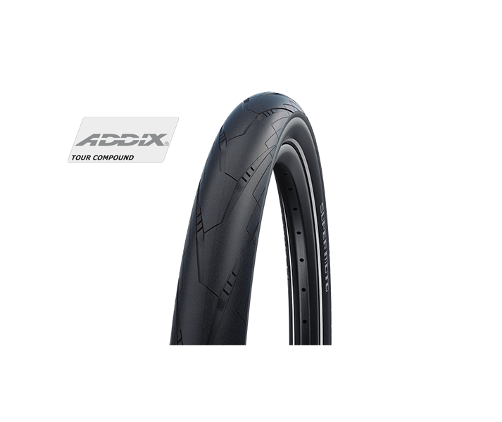 Cubierta Schwalbe Super Moto 27.5X2.40 Hs605 Performance Microskin Addix Rigida Negro Reflect 62-584