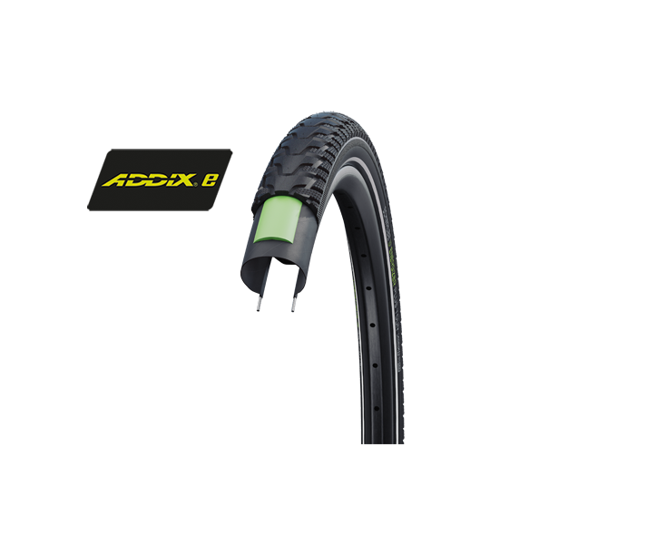 Cubierta Schwalbe Energizer Plus Tour 28X2.15 Hs485 Perf Greeng.Twinskin Addix E Rig.Negr Ref.55-622