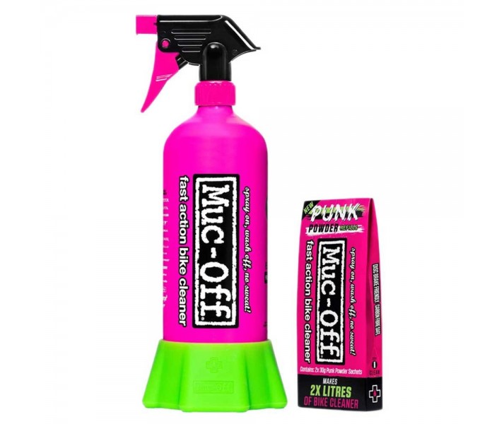 Kit Limpiador Bici Muc-Off Punk Powder + Botella ""For Life"" (4 Unidades)""