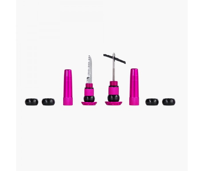 Kit Mechas Muc-Of Reparacion Tubeless Para Manillar Rosa