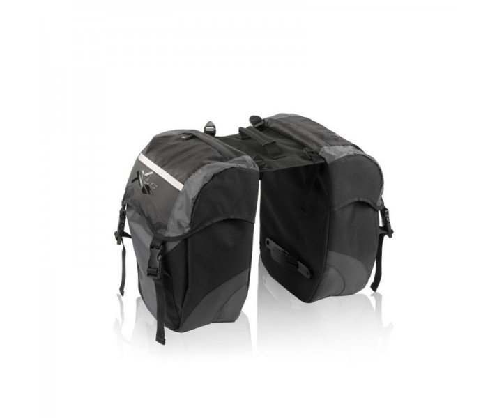 Juego De Alforjas XLC 29X14X34 Cm,3 Bosillos Exteriores Negro/Antracita 30L