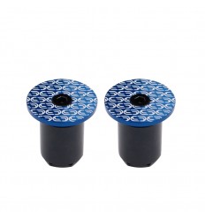 Tapones Manillar Deda Azul/Blanco