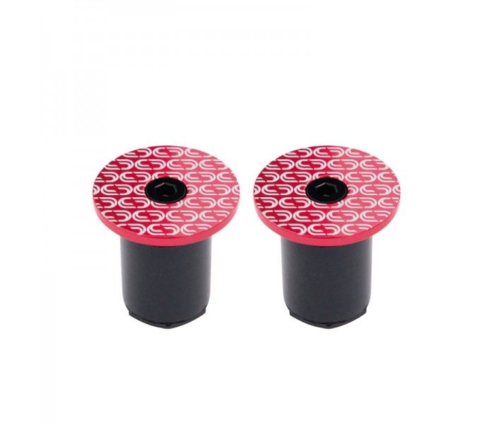 Tapones Manillar Deda Rojo/Blanco