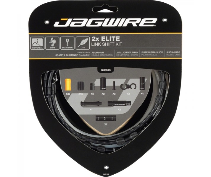 Kit Cables/Fundas Cambio Jagwire Aluminio Plata