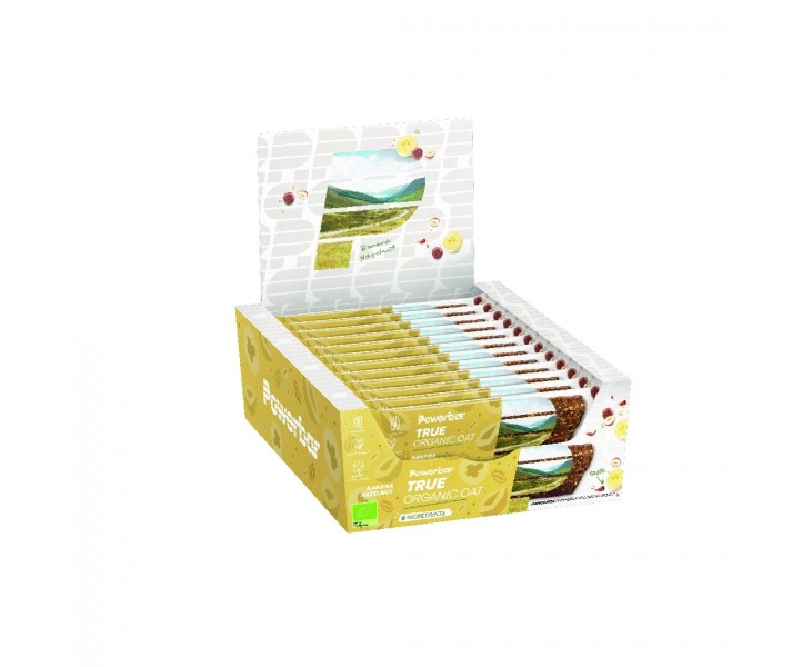 Caja Barritas PowerBar True Organic OAT Banana Avellana 16 ud x 40gr