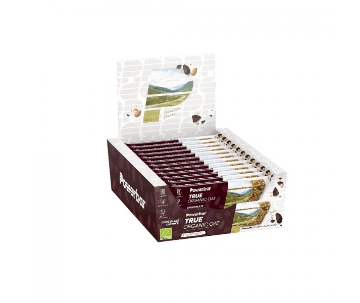 Caja Barritas PowerBar True Organic OAT Chocolate Chunks 16 ud x 40gr