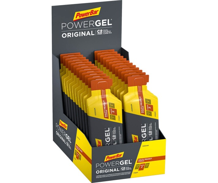 Caja Geles PowerBar PowerGel Original Cacahuete Salado 24 ud * 41 gr