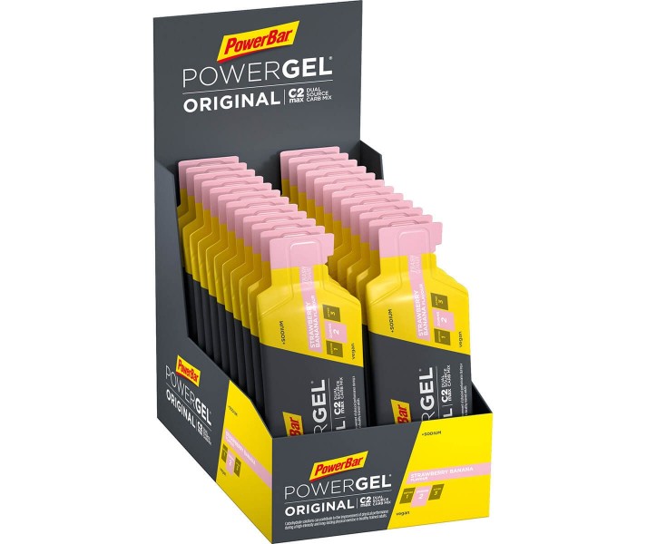 Caja Geles PowerBar PowerGel Original Fresa Banana 24 ud * 41 gr