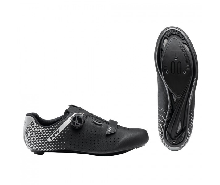 Zapatillas Northwave Core Plus 2 Wide Negro-Plata