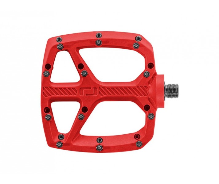 Pedales Plataforma Resina OnOff Rojo