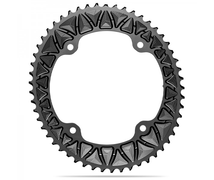 Plato Ovalado Absolute Black 4x112BCD 53D Campagnolo Negro