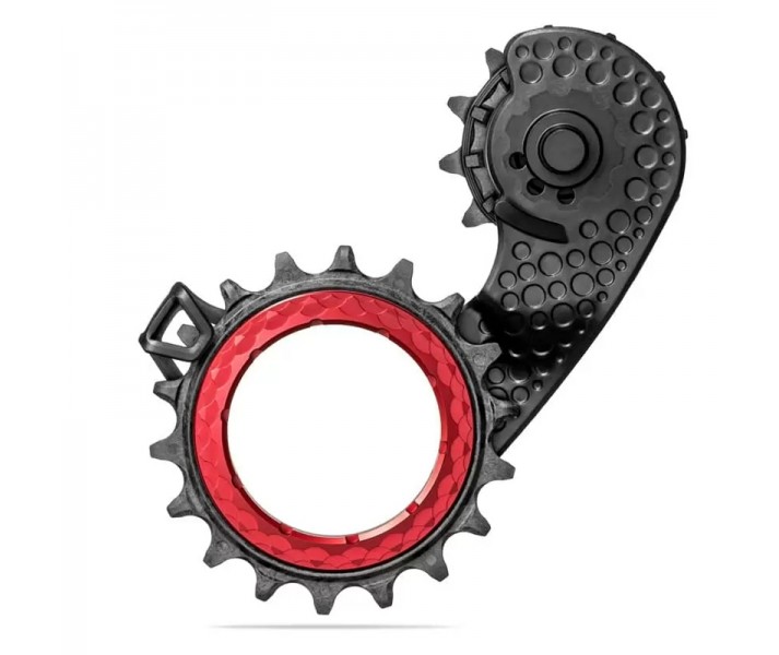 Jaula Cambio Absolute Black Hollowcage Sram AXS Carbono Rojo