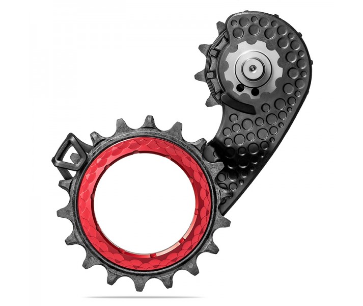 Jaula Cambio Absolute Black Hollowcage Shimano 9200 Carbono Rojo