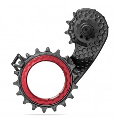 Jaula Cambio Absolute Black Hollowcage Shimano 8100 Carbono Rojo