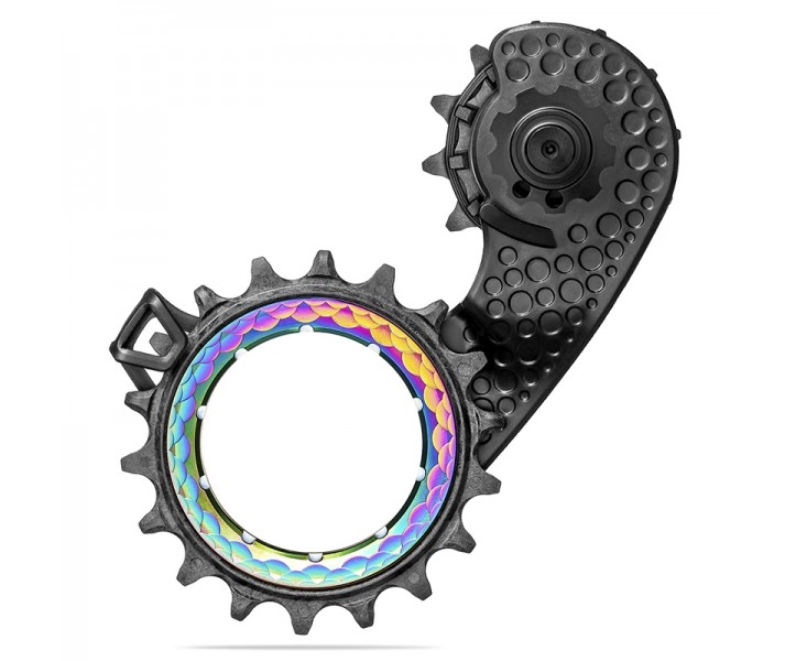 Jaula Cambio Absolute Black Hollowcage Shimano 8100 Carbono Arcoiris