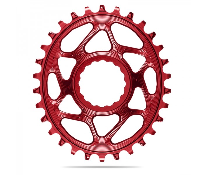 Plato Ovalado Absolute Black DM 3mm Offset Sram Boost Rojo