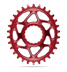 Plato Ovalado Absolute Black DM 6mm Offset Race Face Rojo