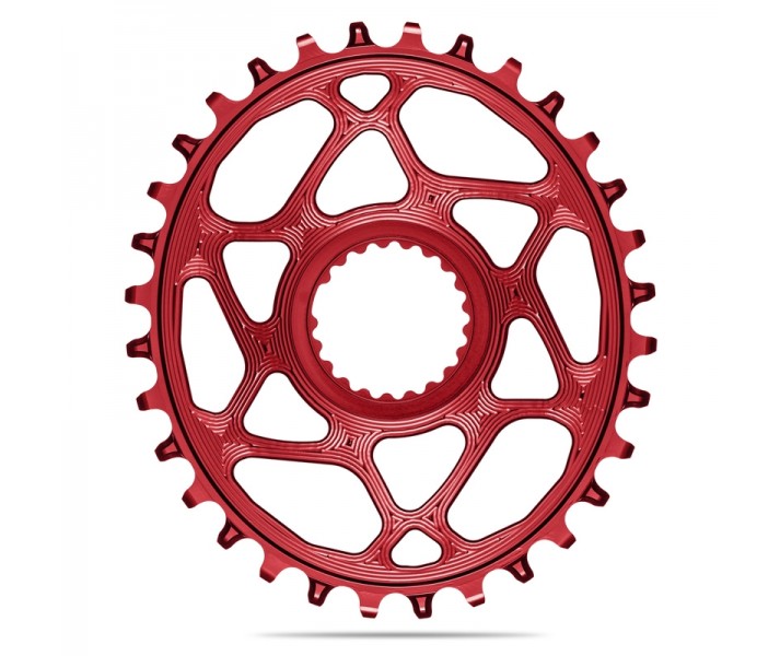 Plato Ovalado Absolute Black DM Shimano XTR Rojo