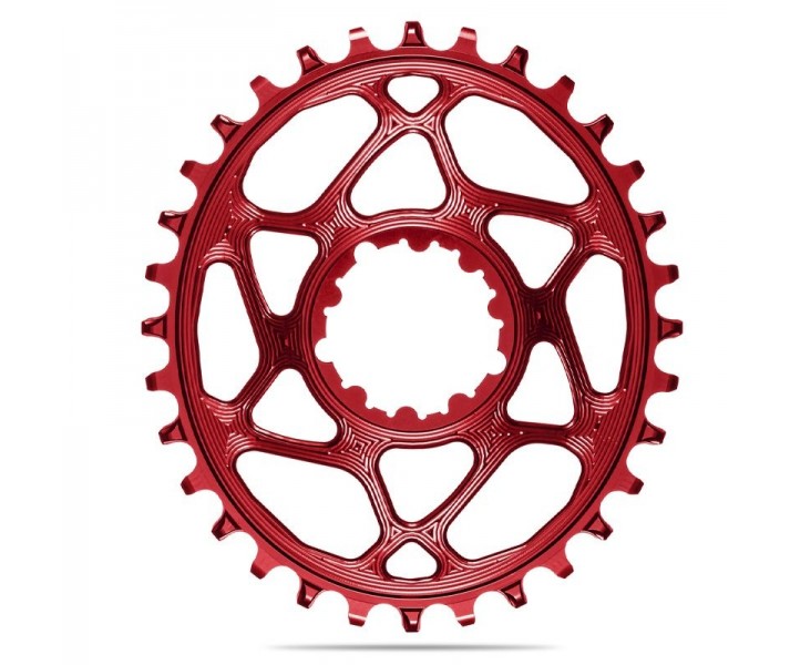 Plato Absolute Black Sram DM Boost 148 Oval 3mm Offset Rojo