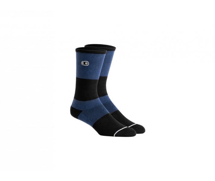 Calcetines Crankbrothers Casual 9' Algodón Azul-Negro-Plata