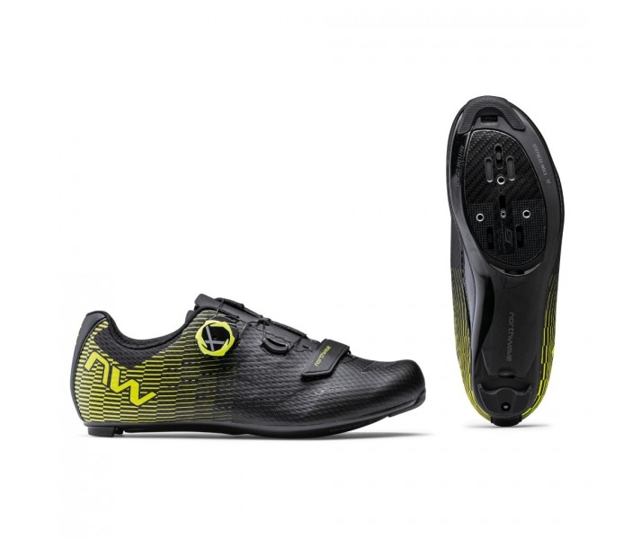 Zapatillas Northwave Storm Carbon 2 Negro-Amarillo Fluo