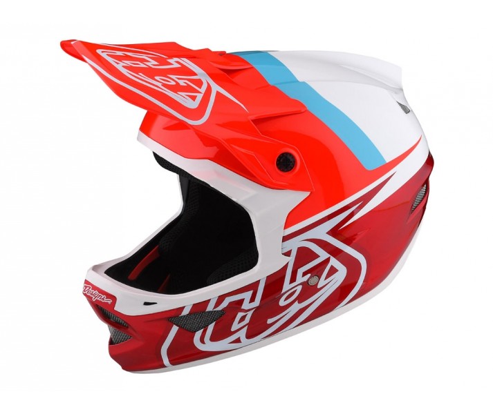 Casco Troy Lee Designs D3 Fiberlite Rojo/Blanco/Azul