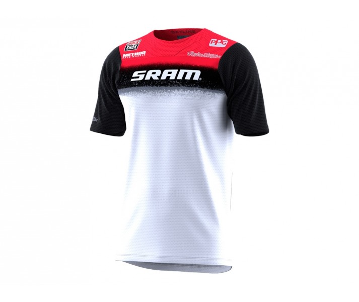 Troy Lee Designs Skyline Ss Camiseta Sram Blanco