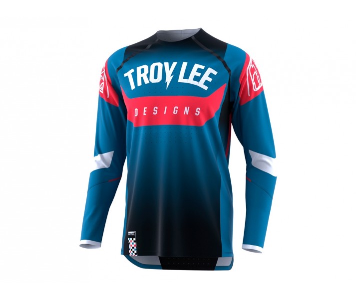 Troy Lee Designs Sprint Ultra T Shirt Blau Schwarz