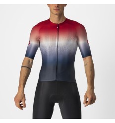 Maillot Castelli Aero Race 6.0 Azul Salvaje/Rojo Pro