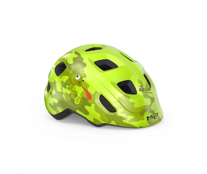 Casco Infantil Met Hooray Amarillo Camaleón Brillo