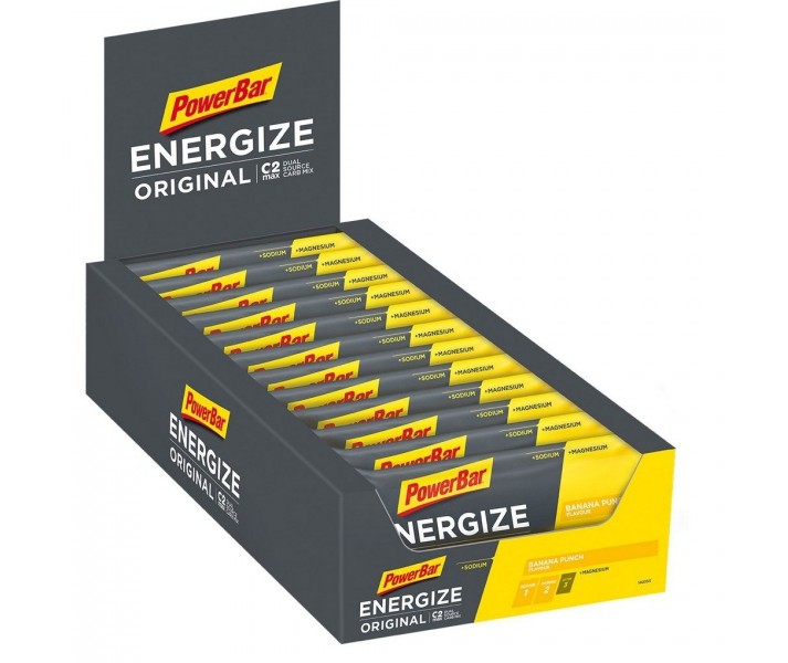 Caja Barritas PowerBar Energize Original Banana Punch 15 ud * 55 gr