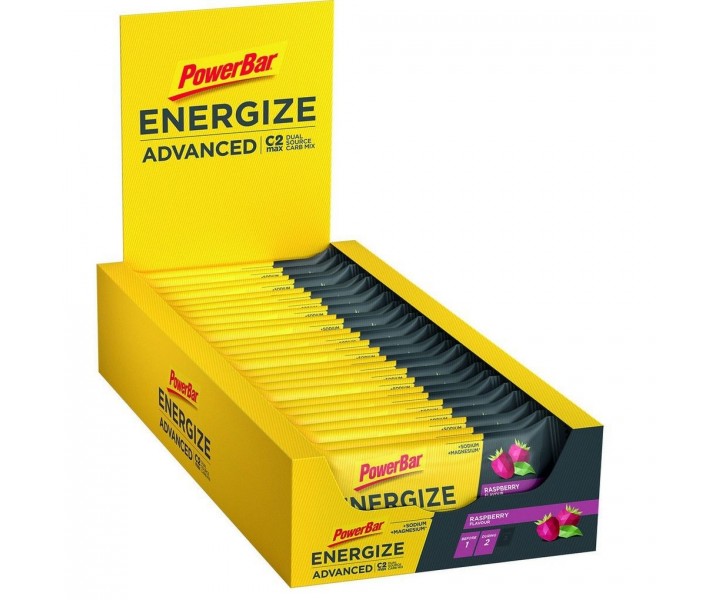 Caja Barritas PowerBar Energize Advanced Frambuesa 15 ud * 55 gr