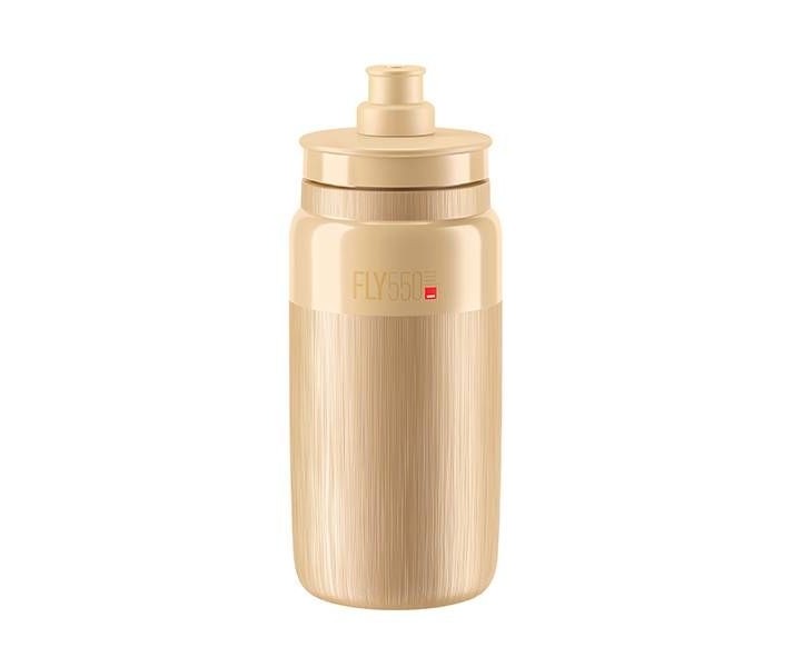 Bidon Elite Fly Beige Logo Marrón 550 Ml