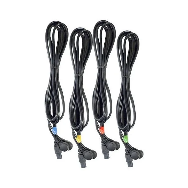 Juego 4 Cables Compex 6 Pins-Snap