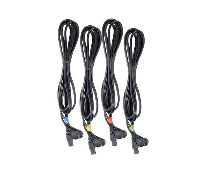 Juego 4 Cables Compex 6 Pins-Snap