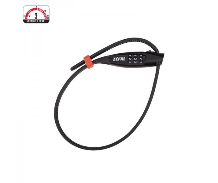 Candado Zéfal Cable K-Traz Zip3 45cm Combinación Negro