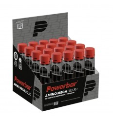 Caja Viales Bebibles PowerBar Amino Mega Black Line 20 Unidades