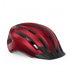 Met Downtown Glossy Red Helmet