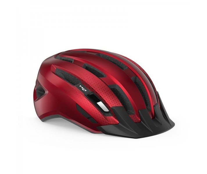 Met Downtown Glossy Red Helmet