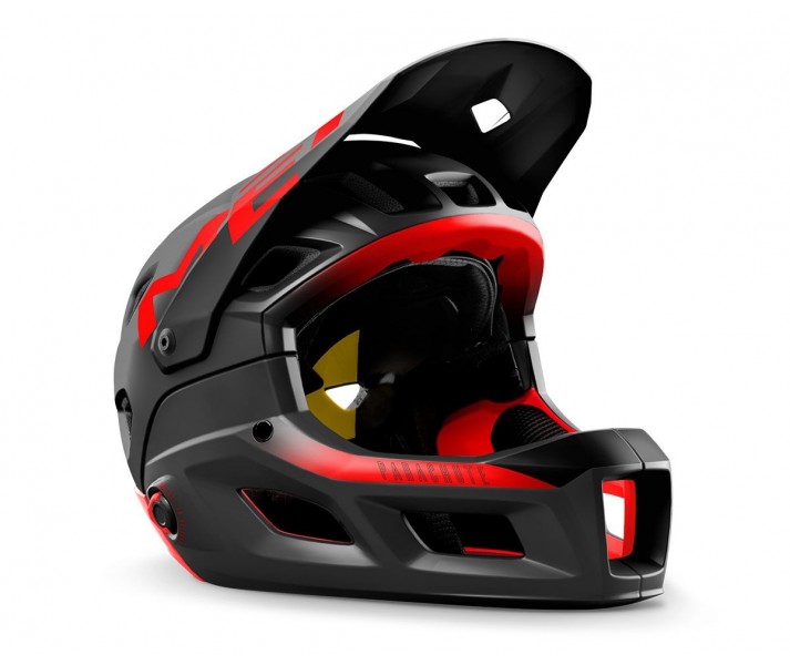 Met Parachute Mcr Mips Helmet Black/Red Matte Gloss