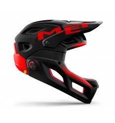 Met Parachute Mcr Mips Helm Schwarz/Rot Mattglanz