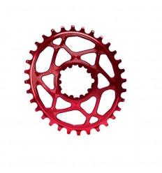 Absolute Black DM Oval Chainring 3mm Shimano XTR Red Aluminum