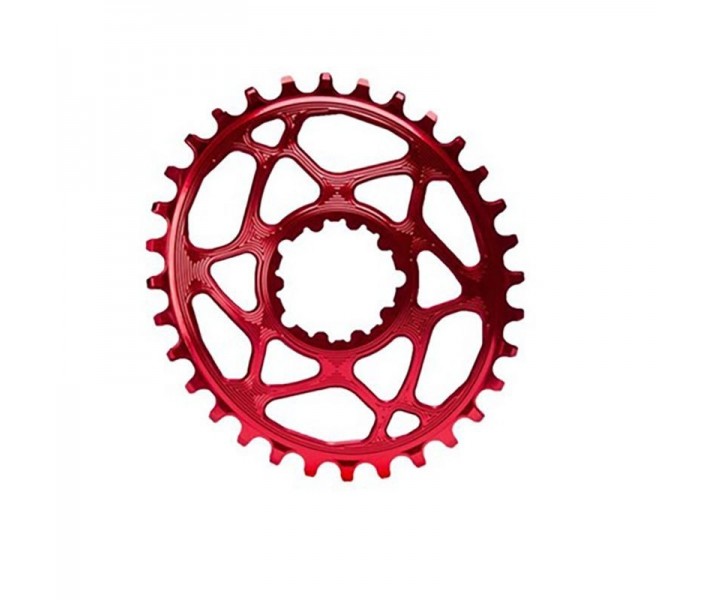 Absolute Black DM Oval Chainring 3mm Shimano XTR Red Aluminum