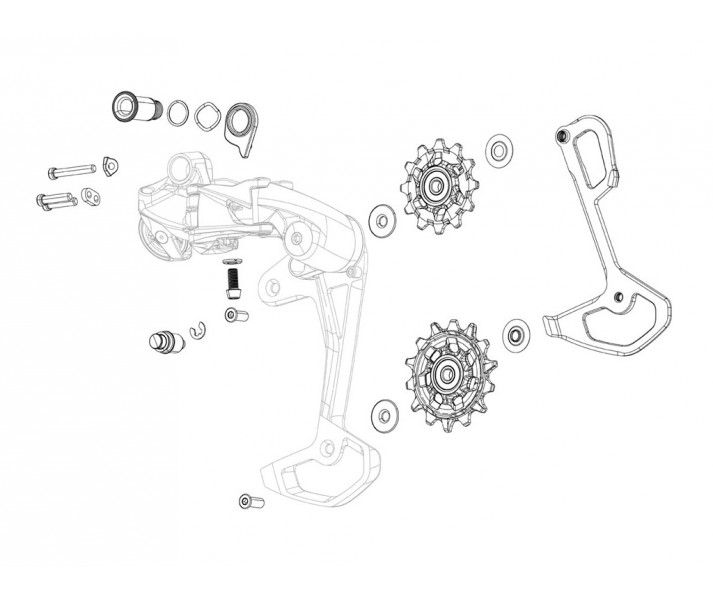 Kit Caja + Roldanas Cambio Sram Apex XPLR AXS