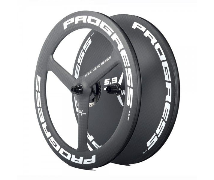 Juego De Ruedas Progress A-7 Disc Cubierta Shimano HG Blanco