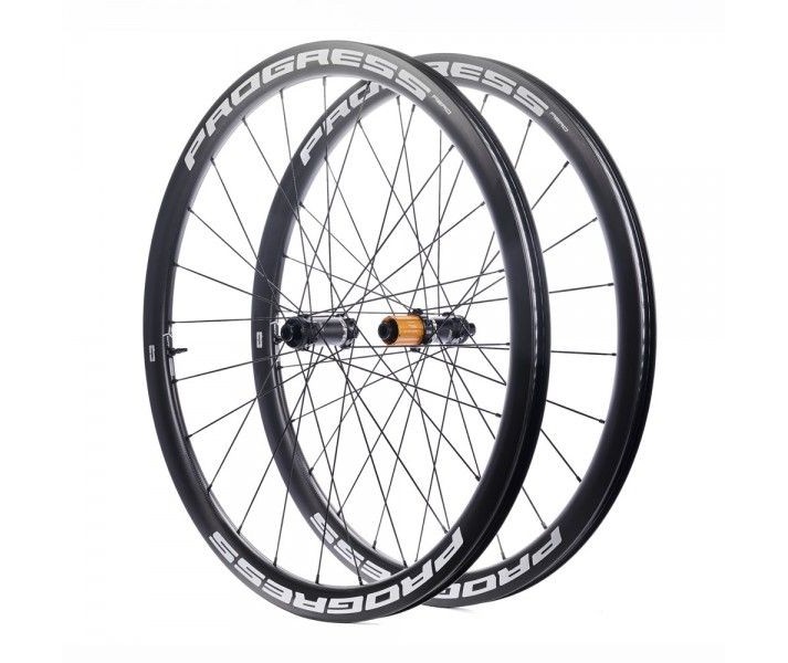 Juego De Ruedas Progress Aero Disc Cubierta 12x100/12x142 Shimano Blanco